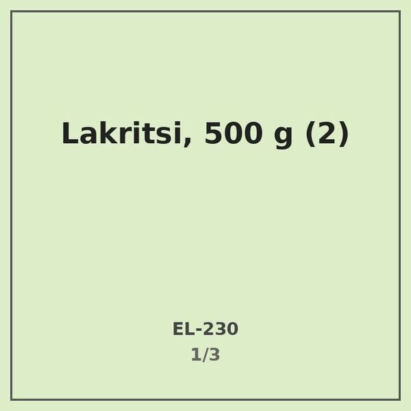 Esimerkki - Lakritsi, 500 g (2)
